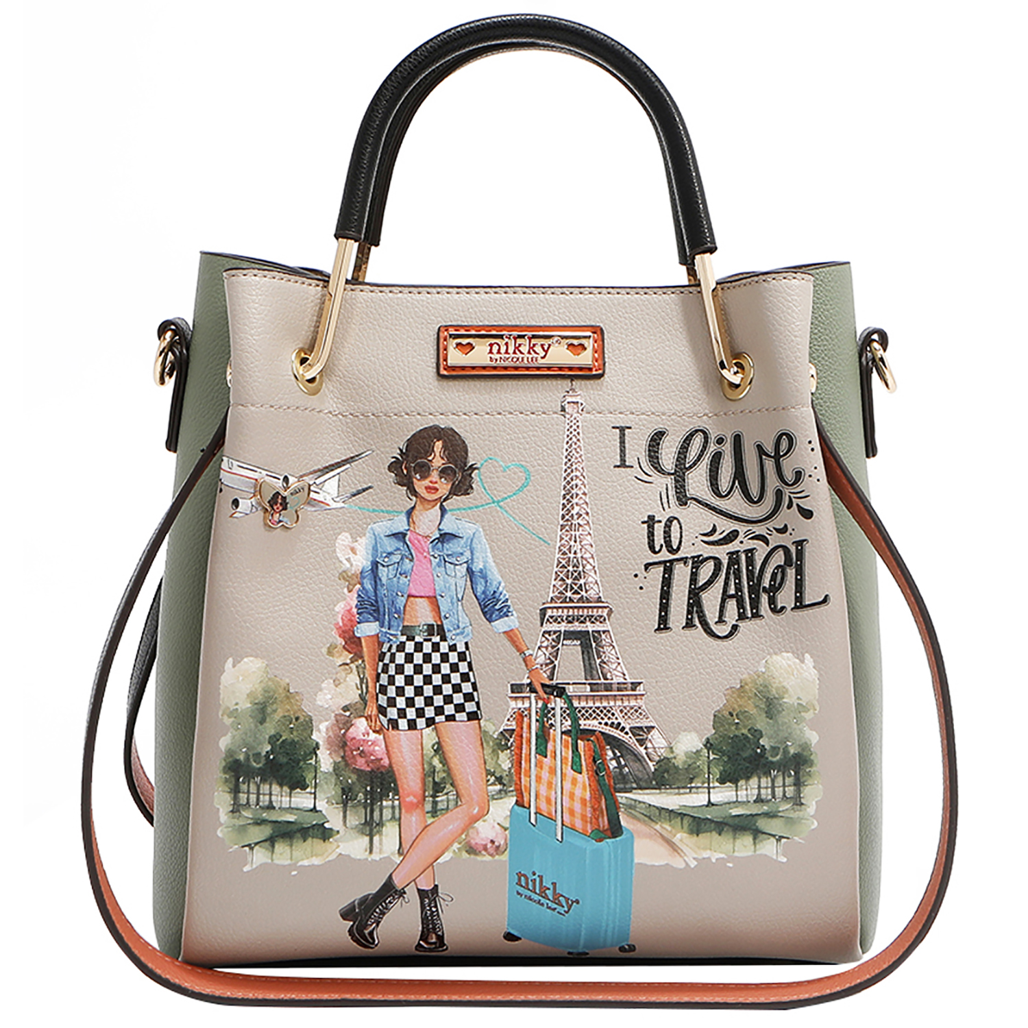 NK12929 I LIVE TO TRAVEL - New Arrival Purses - Fashion World