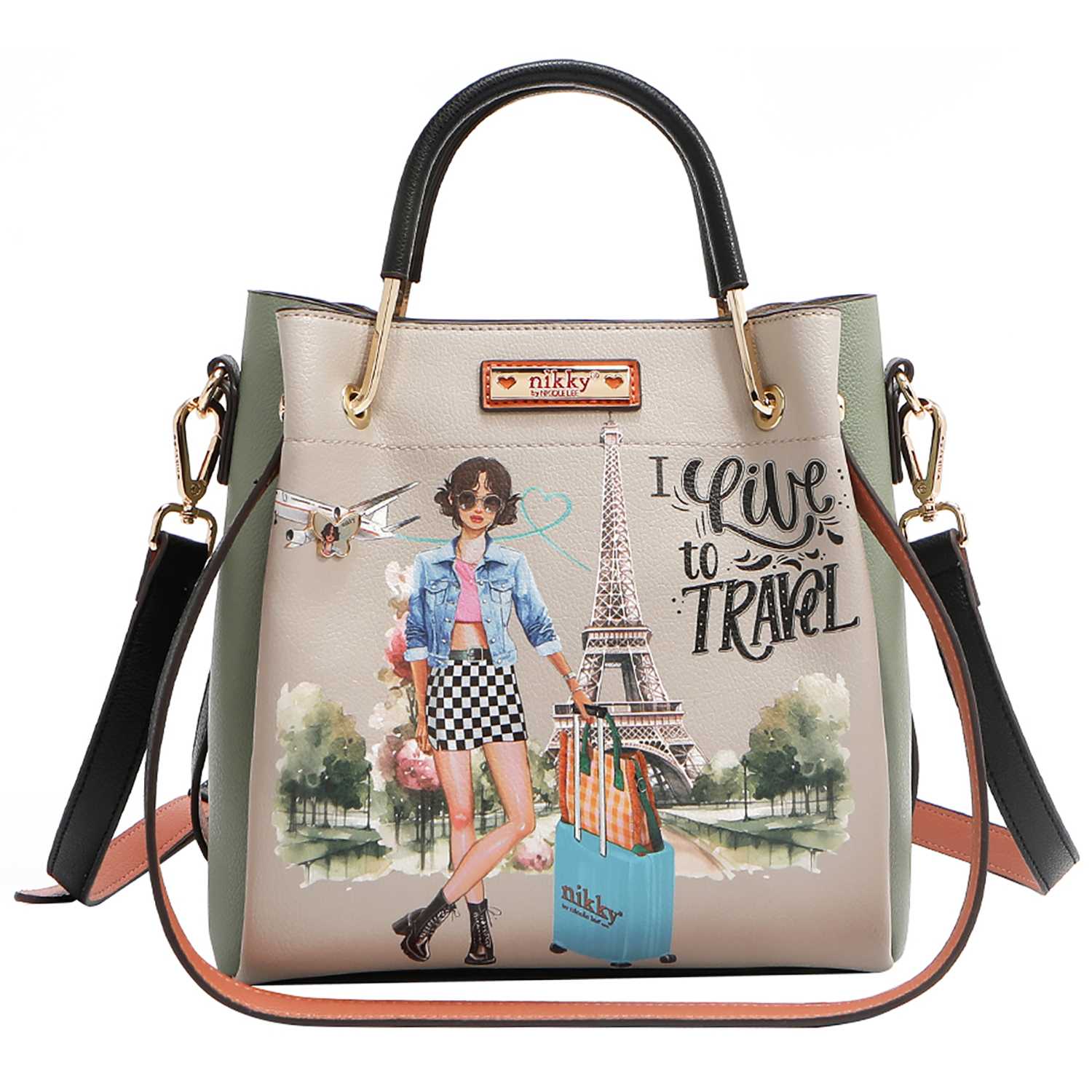 NK12929 I LIVE TO TRAVEL - New Arrival Purses - Fashion World