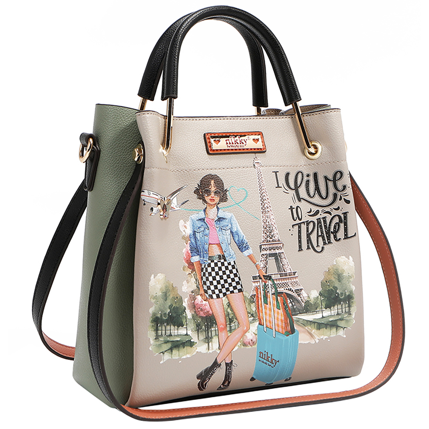NK12929 I LIVE TO TRAVEL - New Arrival Purses - Fashion World