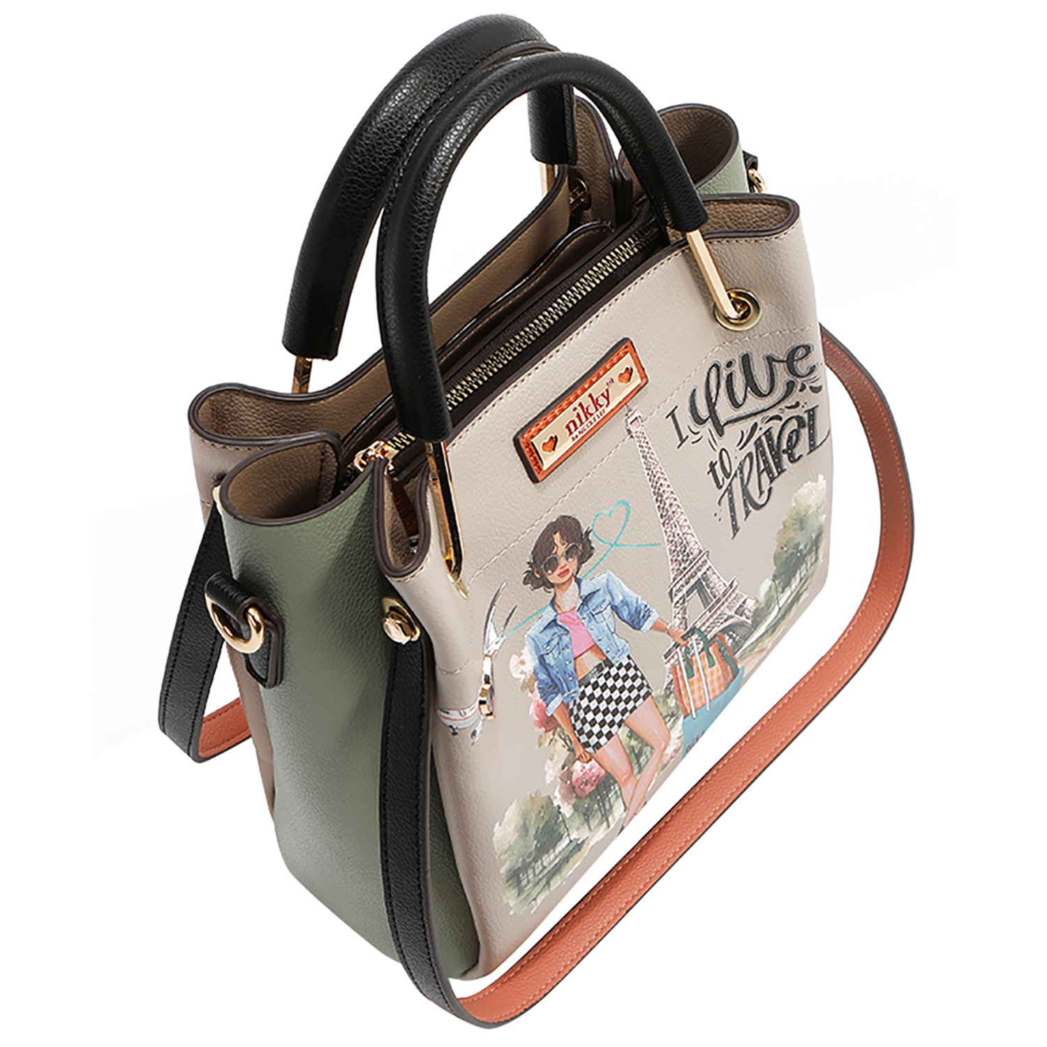 NK12929 I LIVE TO TRAVEL - New Arrival Purses - Fashion World